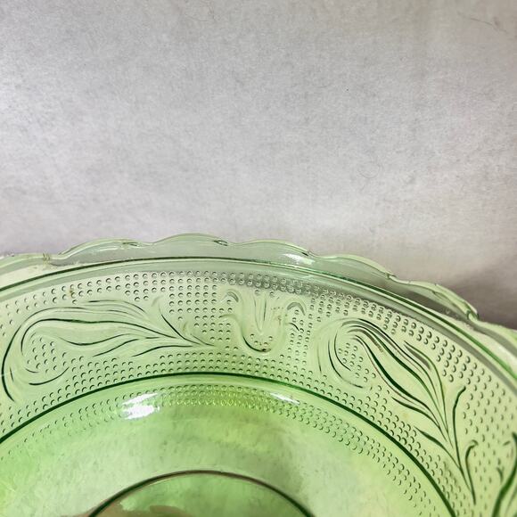 EO Brody M6000 Emerald Green Glass Vintage Compote Pedestal Candy Dish Cleveland - Picture 10 of 15